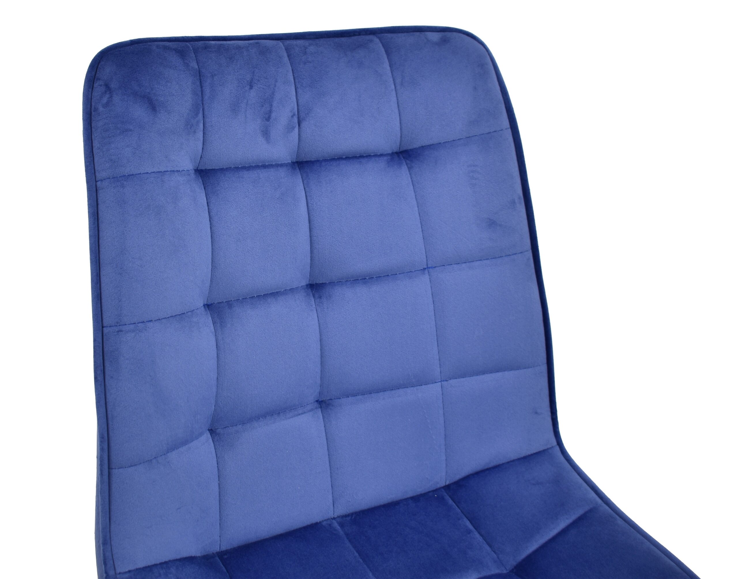 Silla GILDA, metal, dorado, tejido velvet azul - Imagen 4