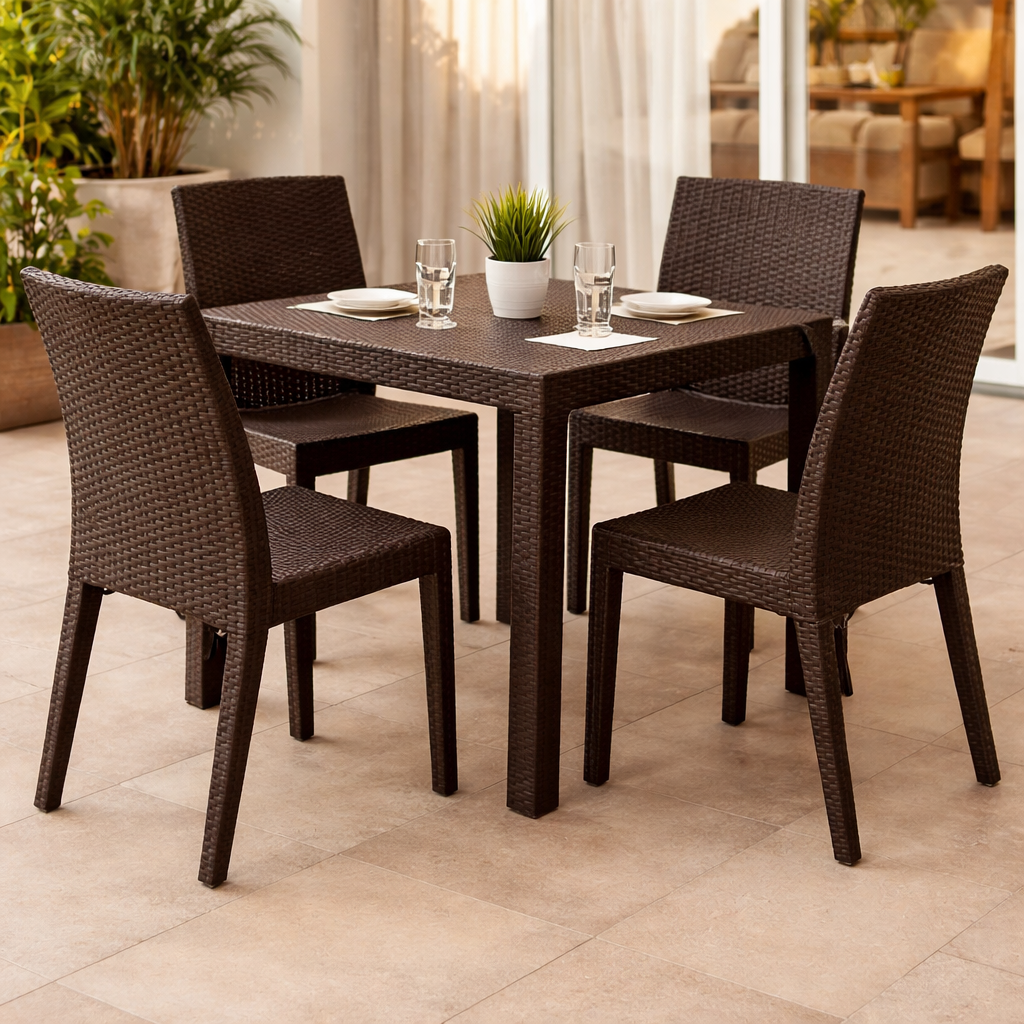 Silla GLADY, apilable, polipropileno marrón chocolate - Imagen 2