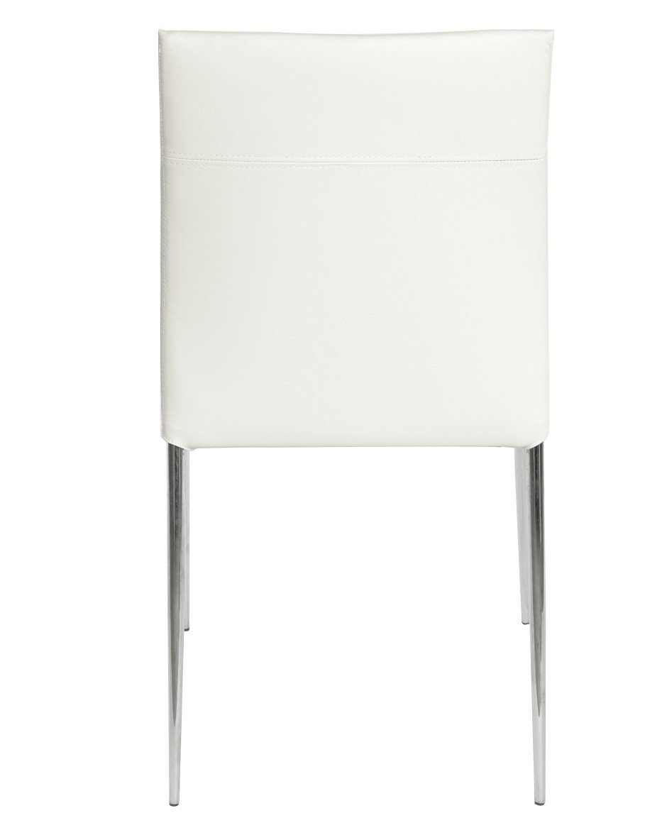 Silla INMA, apilable, metal, similpiel blanca - Imagen 4