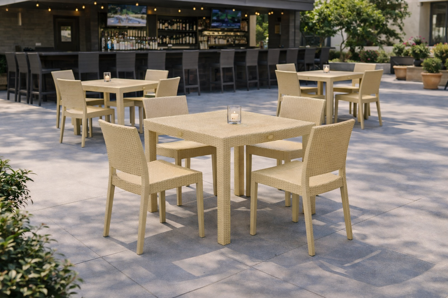 Silla LIDO, apilable, polipropileno capuccino - Imagen 2