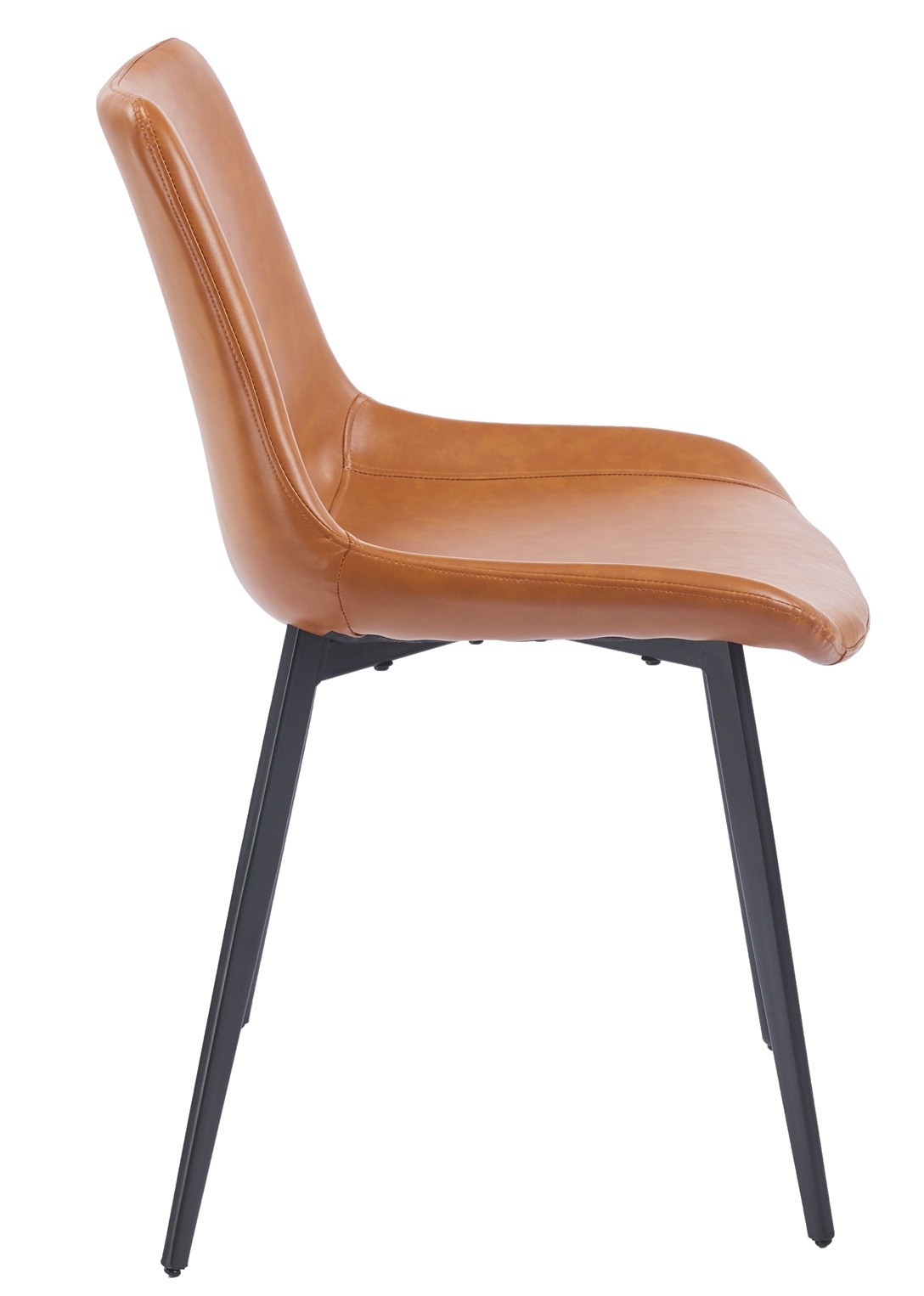 Silla MADRIGAL, metal, similpiel vintage marrón - Imagen 2
