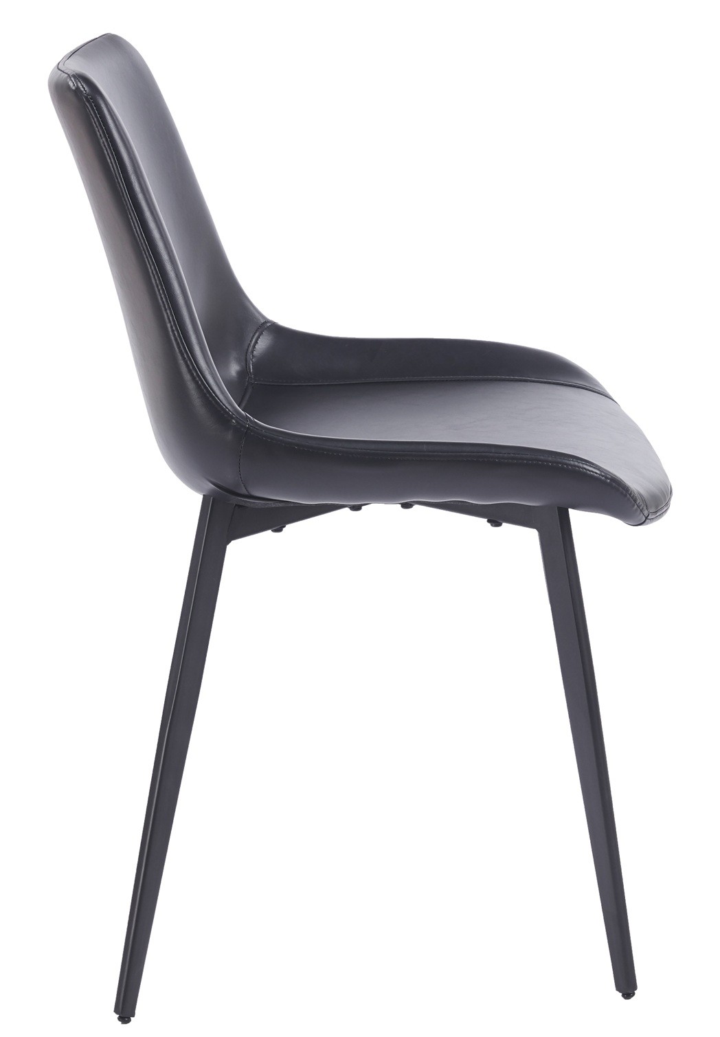 Silla MADRIGAL, metal, similpiel vintage negra - Imagen 3