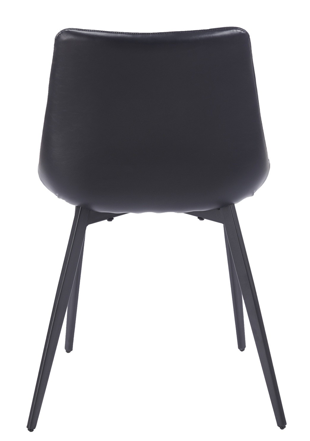 Silla MADRIGAL, metal, similpiel vintage negra - Imagen 4