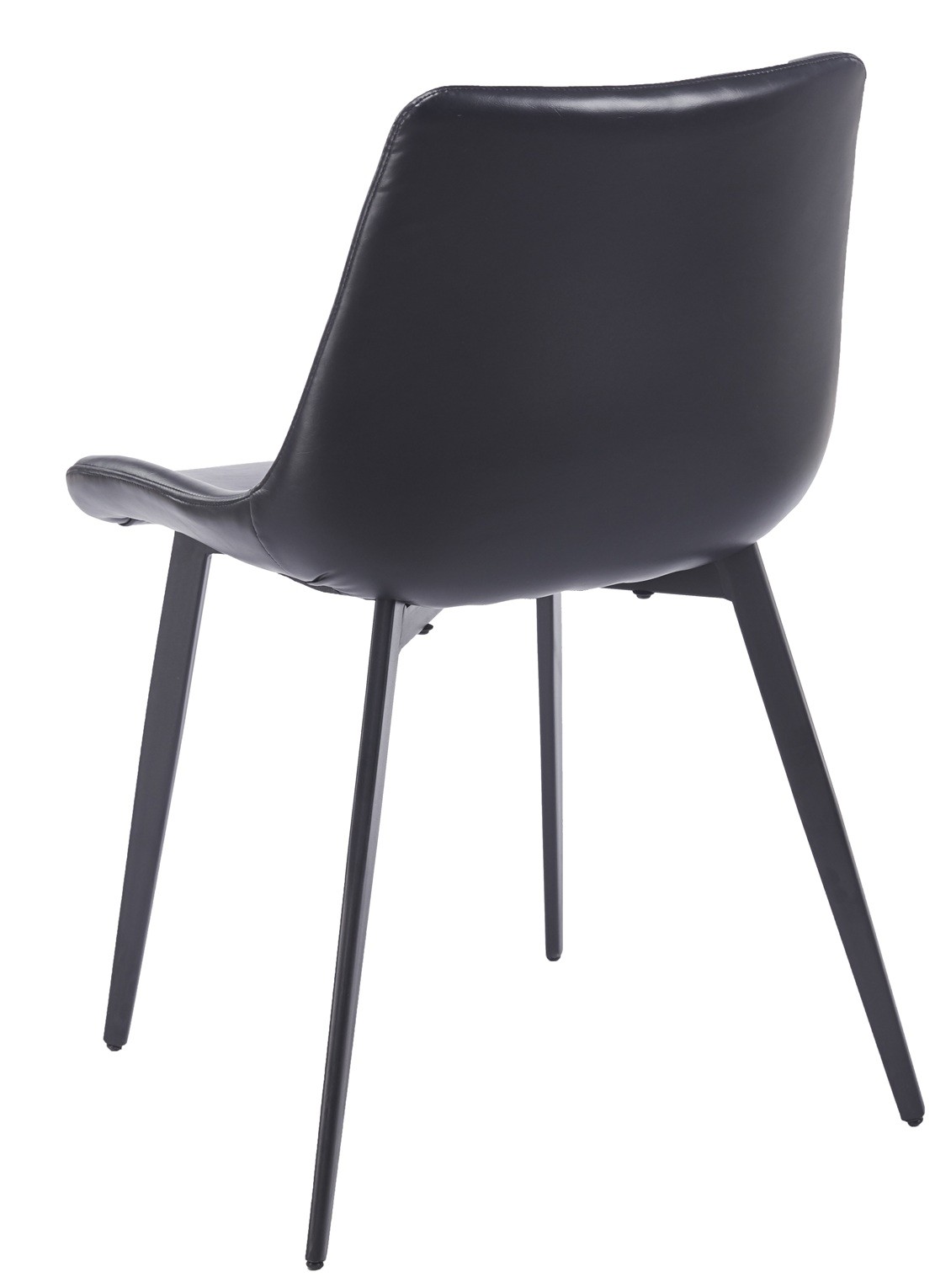 Silla MADRIGAL, metal, similpiel vintage negra - Imagen 5