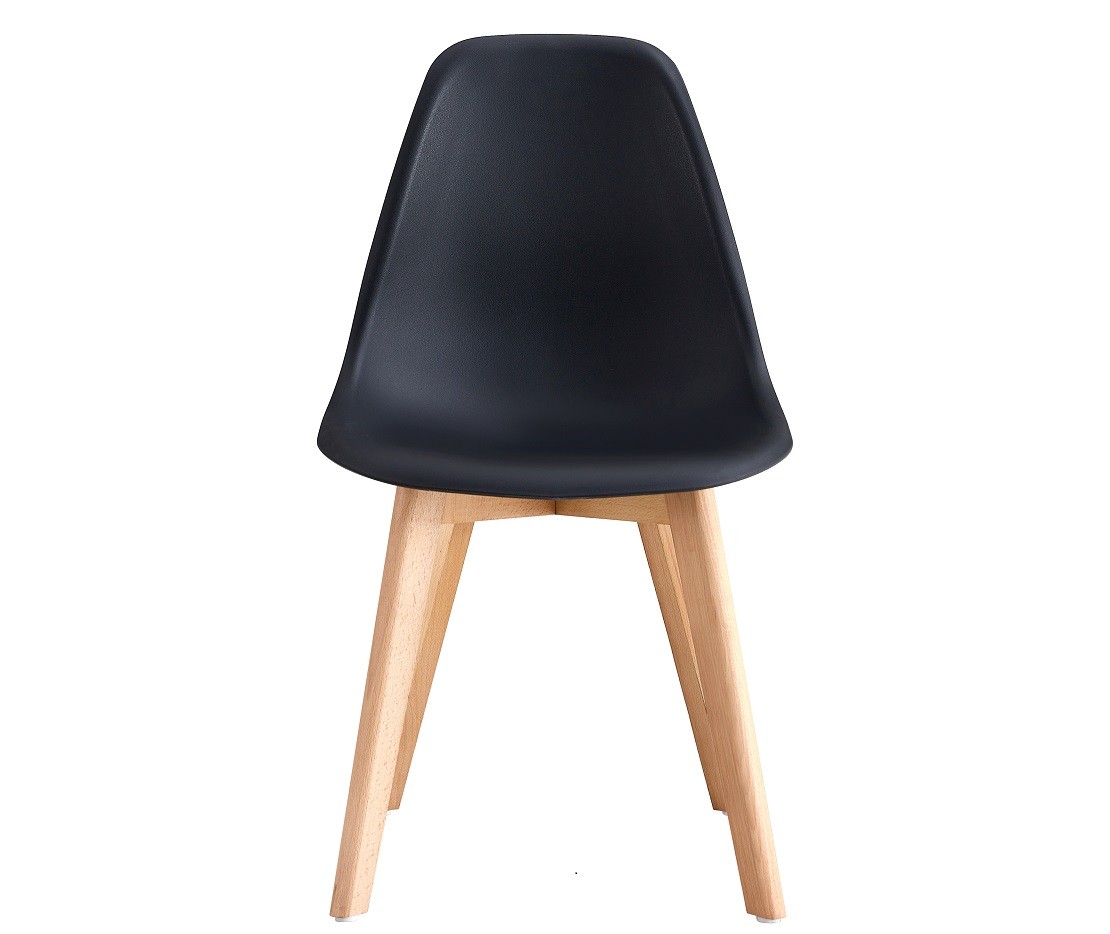 Silla MARAIS, madera, polipropileno negro - Imagen 2