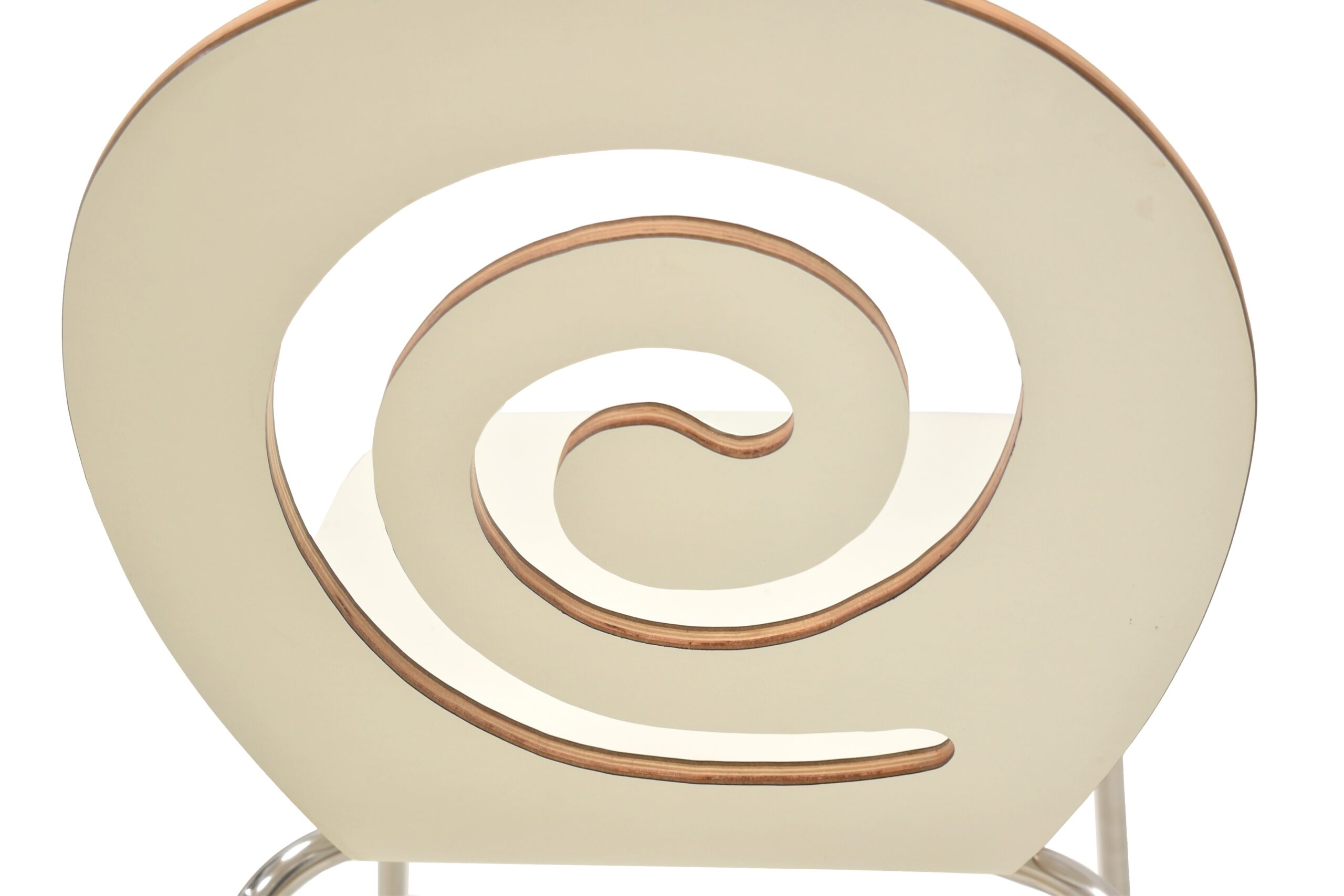 Silla PINSAPO, apilable, acero inoxidable, laminado blanco roto - Imagen 4