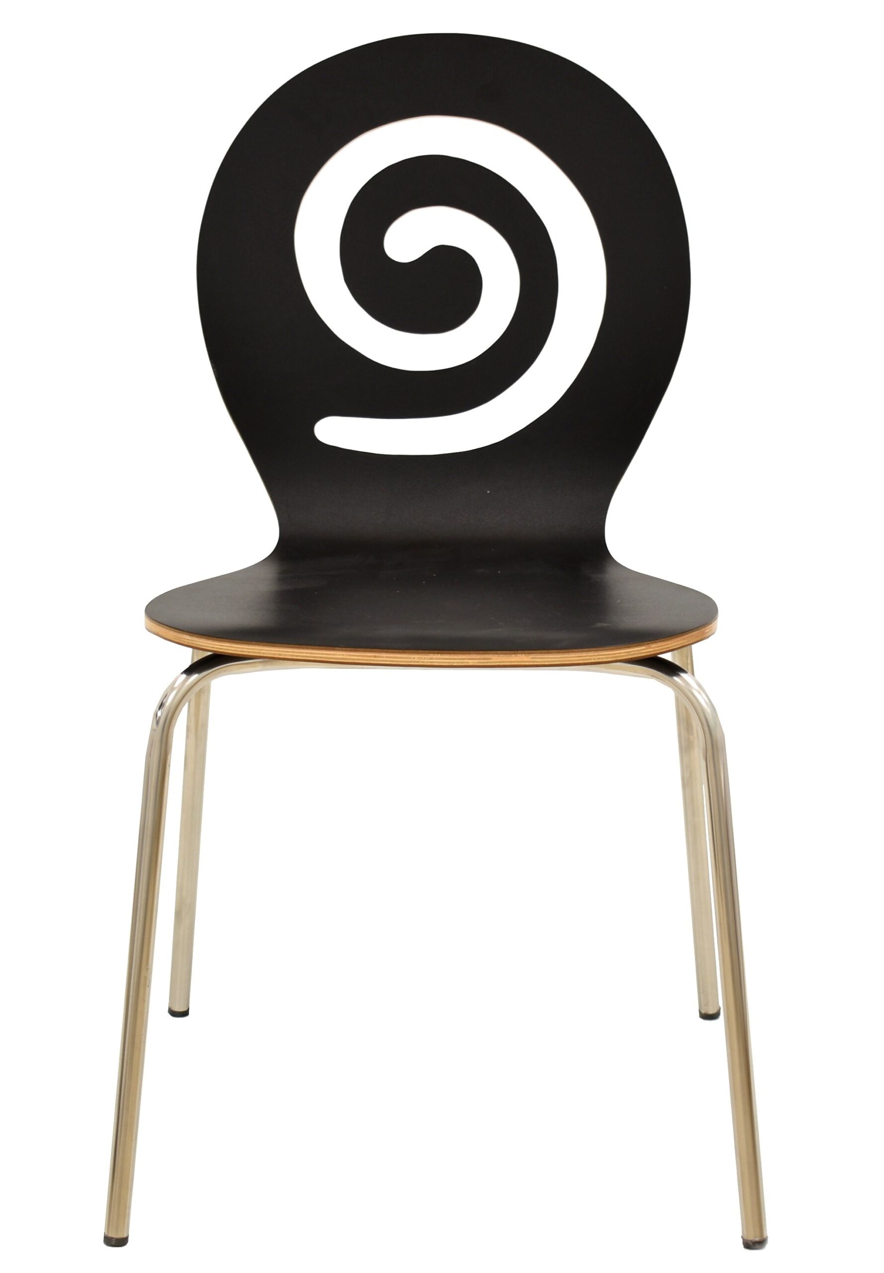Silla PINSAPO, apilable, acero inoxidable, laminado negro - Imagen 2