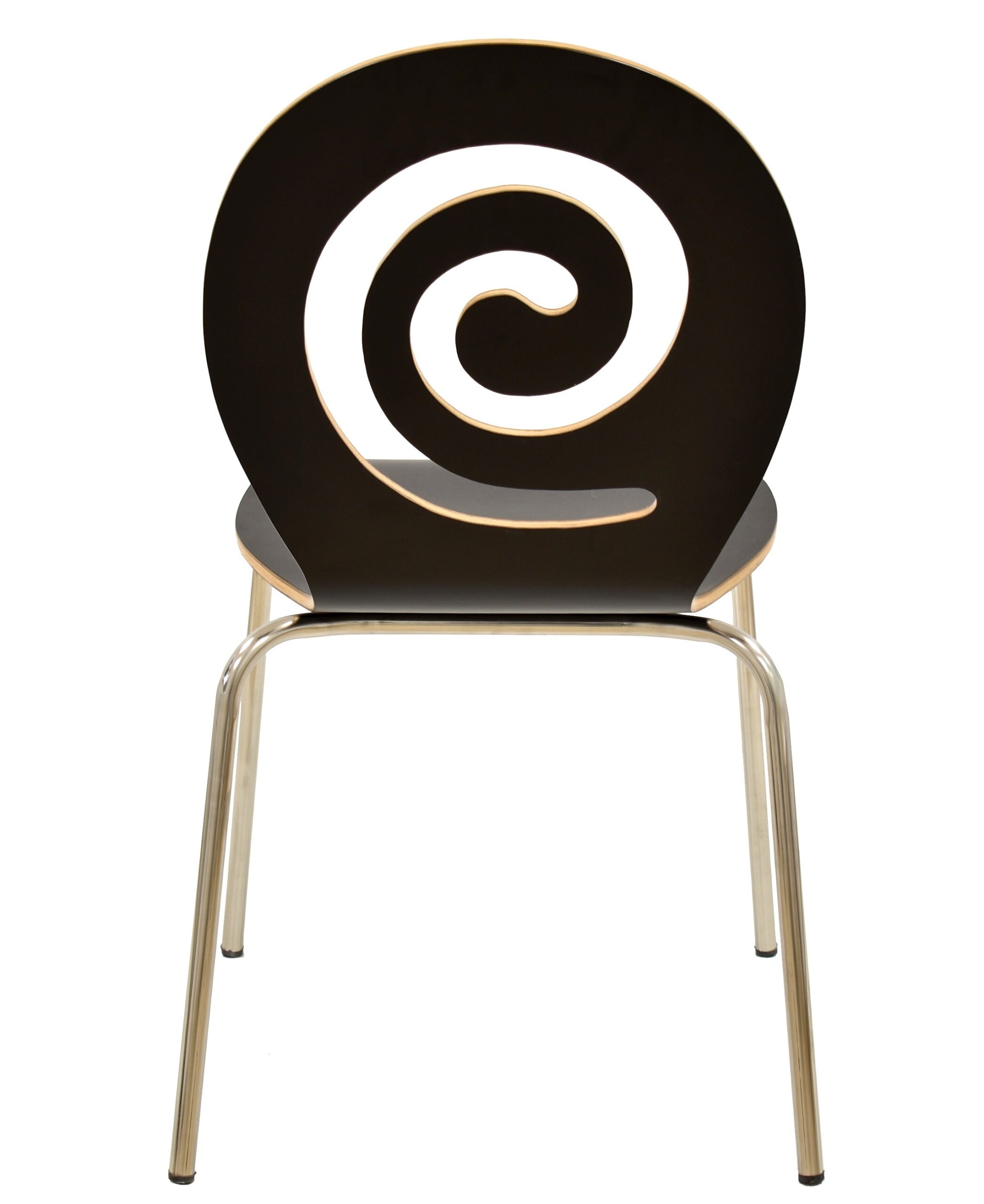 Silla PINSAPO, apilable, acero inoxidable, laminado negro - Imagen 3