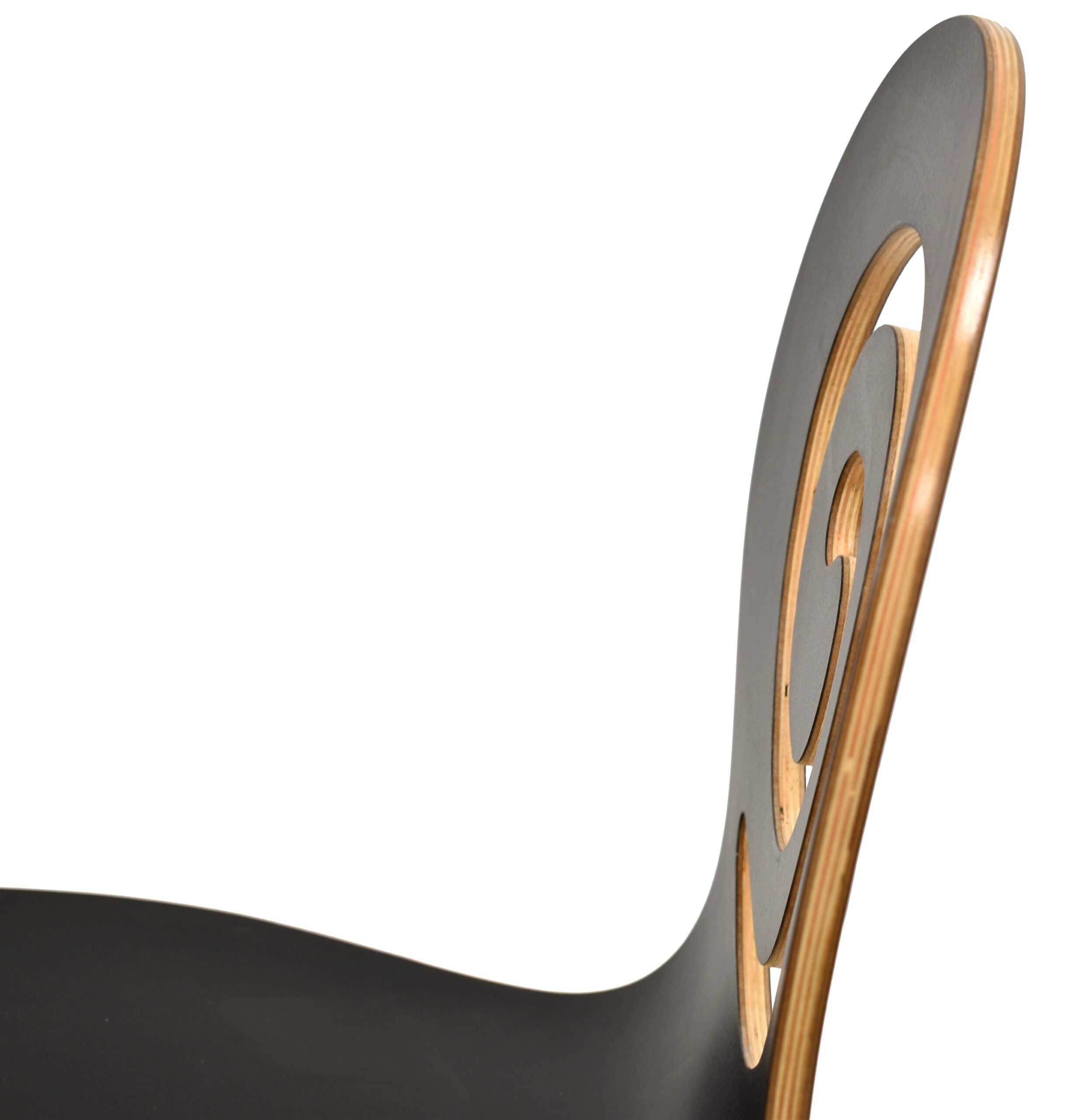 Silla PINSAPO, apilable, acero inoxidable, laminado negro - Imagen 5