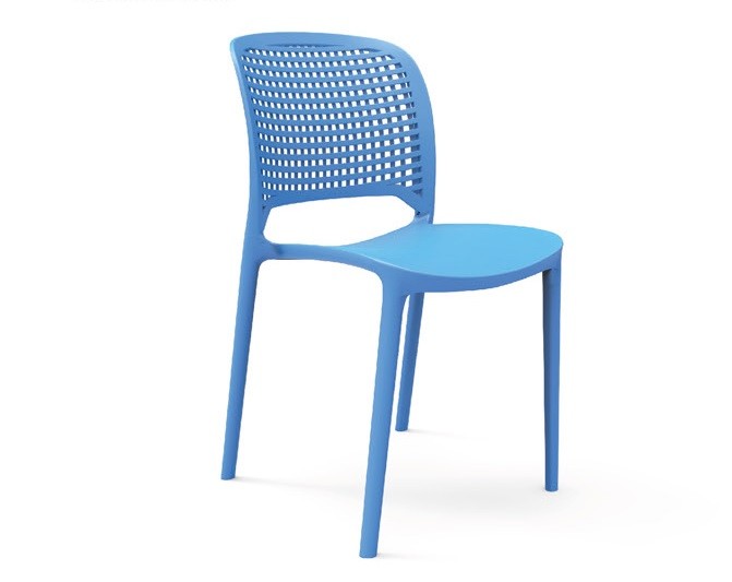 Silla POLINESIA, apilable, polipropileno blanco - Imagen 3