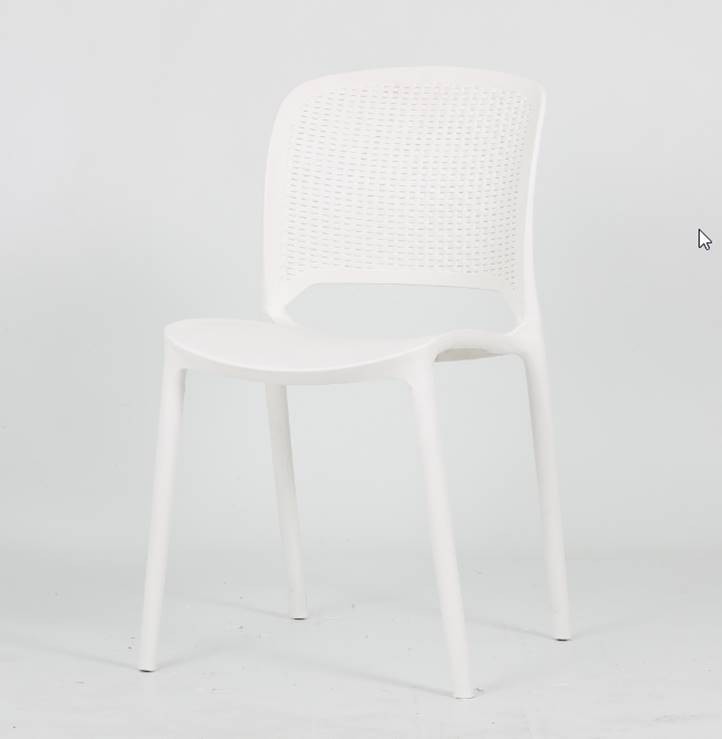 Silla POLINESIA, apilable, polipropileno blanco - Imagen 4