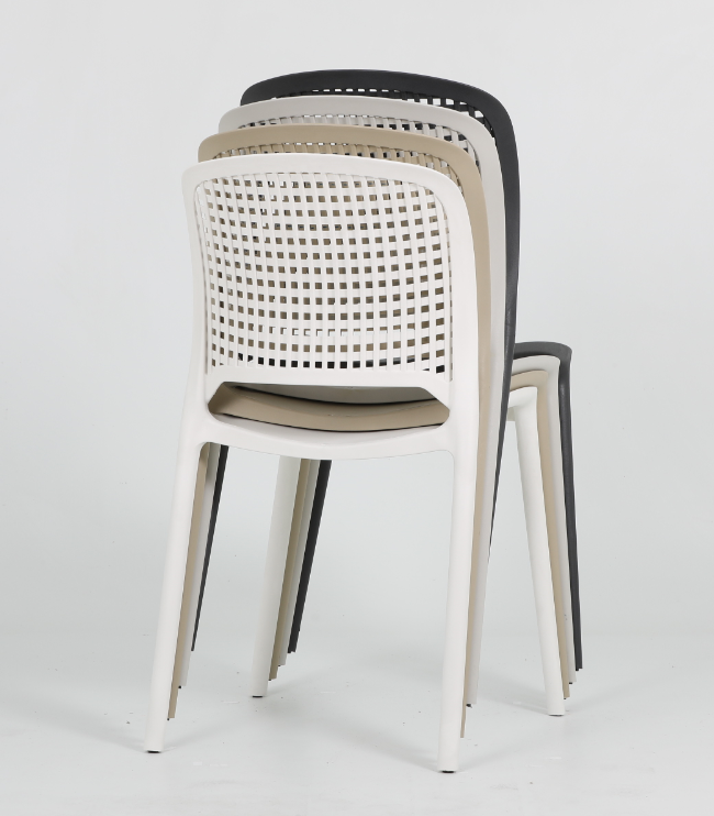 Silla POLINESIA, apilable, polipropileno blanco - Imagen 2
