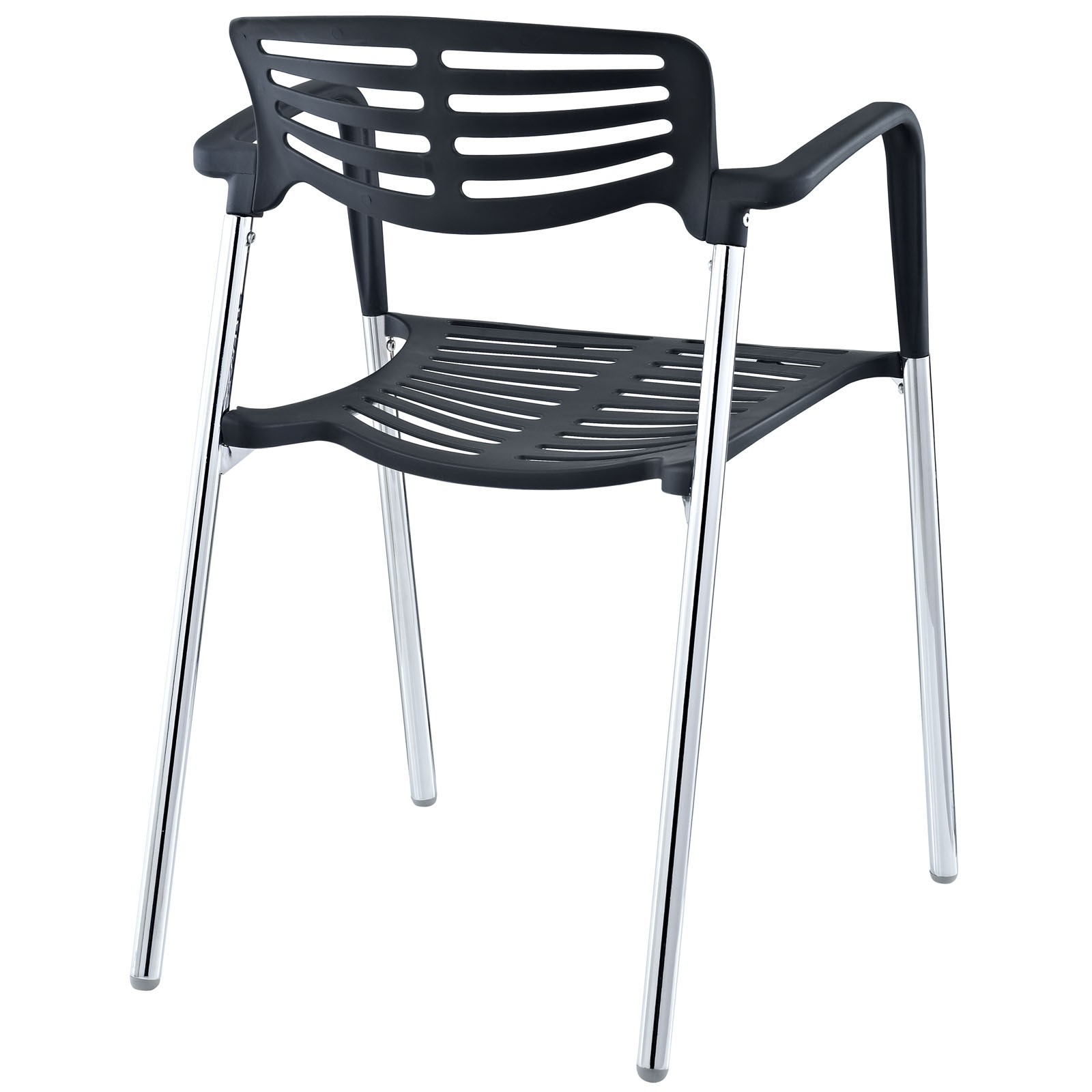 Sillón ALBENIZ, cromado, polipropileno negro - Imagen 5
