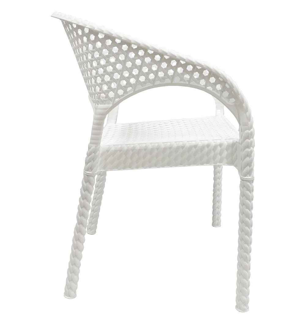 Sillón CALVIN, apilable, polipropileno blanco - Imagen 3