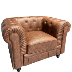 Sillón CHESTER, similpiel cuero viejo