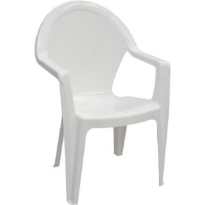 Sillón CLS, monoblock, apilable, blanco