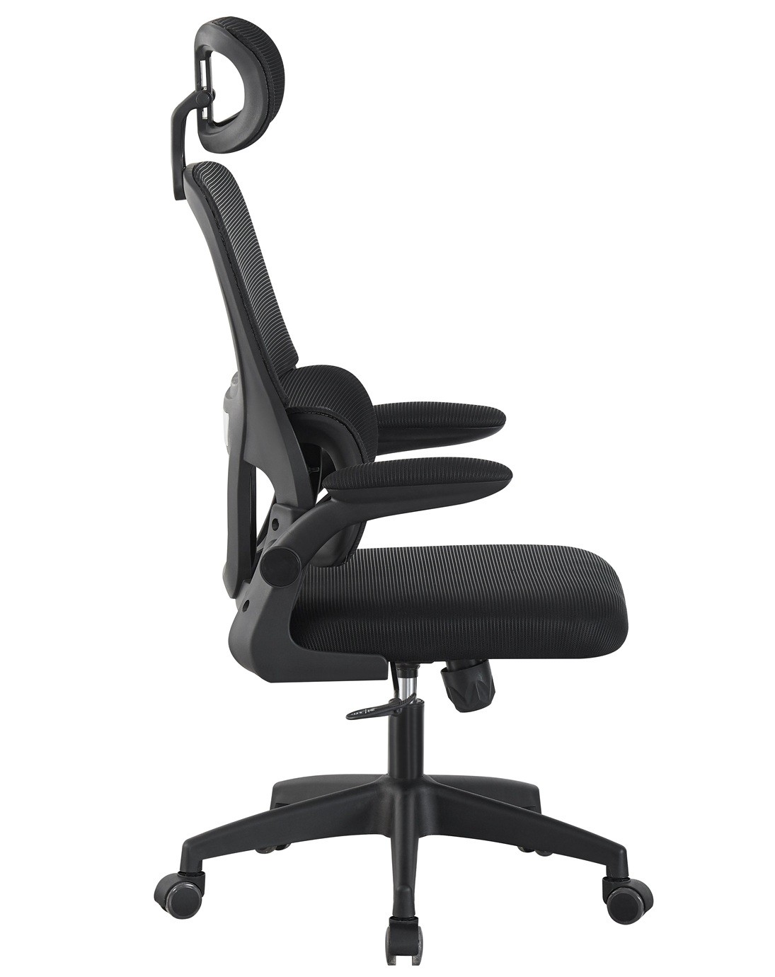 Sillón de oficina BERNAY, alto, negro, malla y asiento negro - Imagen 3