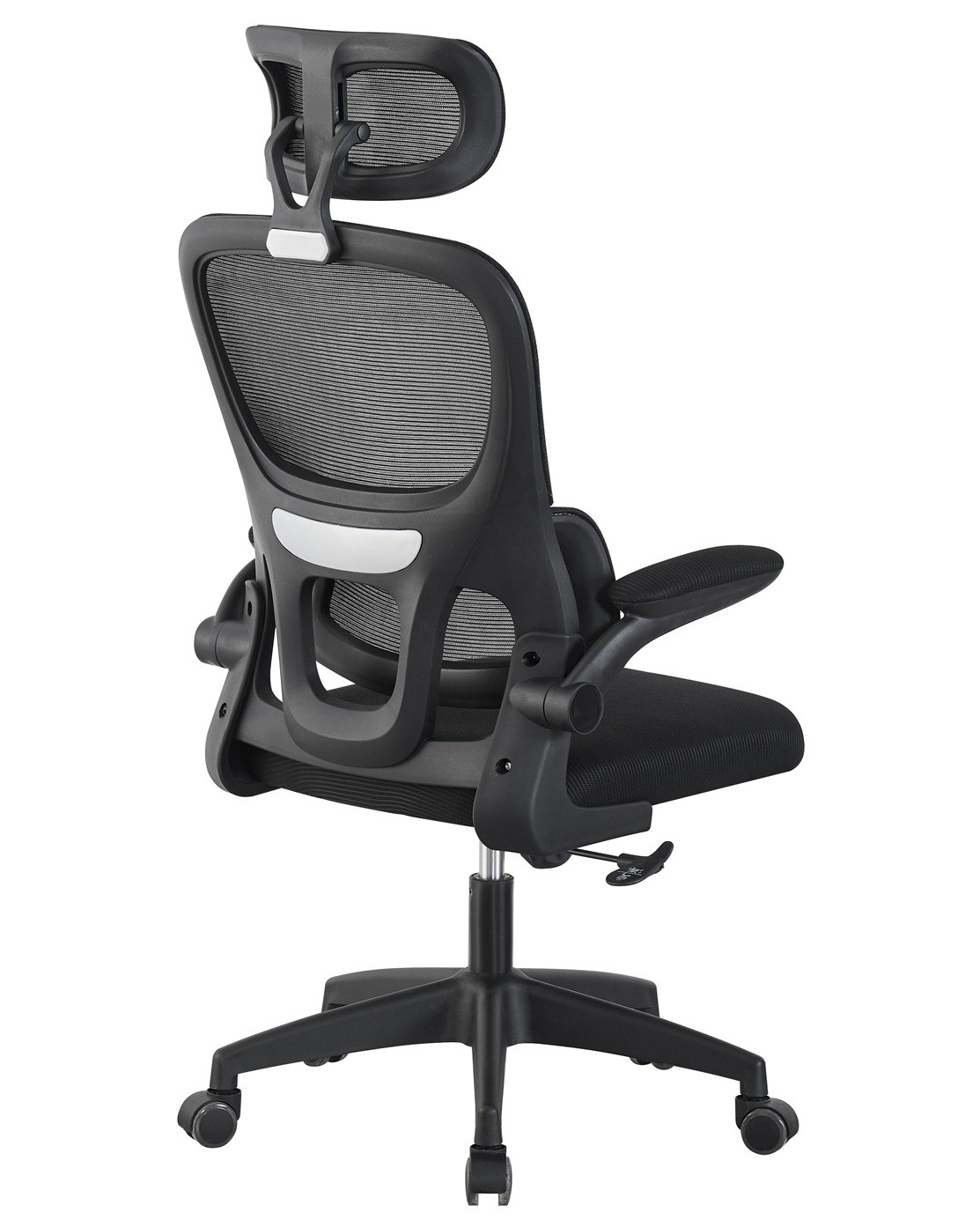 Sillón de oficina BERNAY, alto, negro, malla y asiento negro - Imagen 4