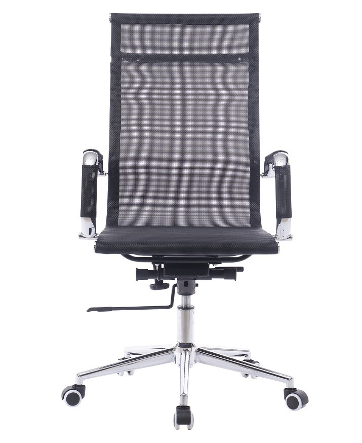 Sillón de oficina IGOR, alto, regulación de altura, basculante profundo, malla negra - Imagen 2