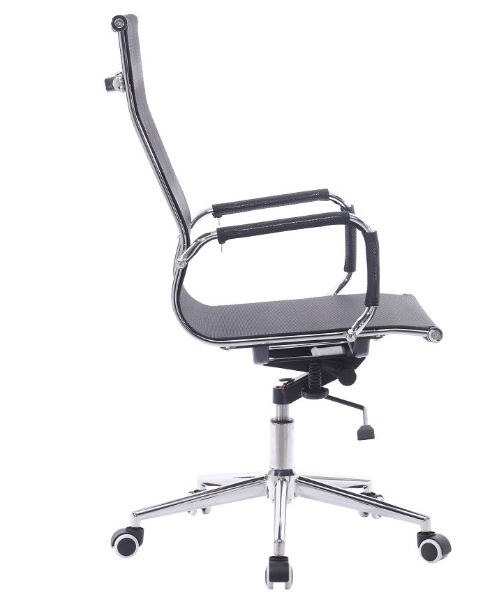 Sillón de oficina IGOR, alto, regulación de altura, basculante profundo, malla negra - Imagen 3