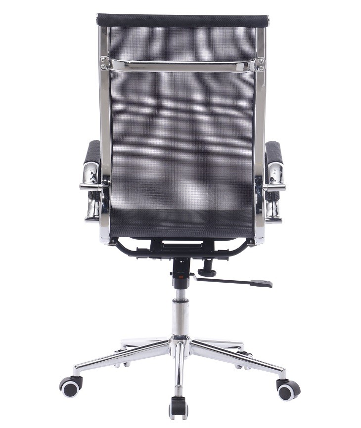 Sillón de oficina IGOR, alto, regulación de altura, basculante profundo, malla negra - Imagen 4