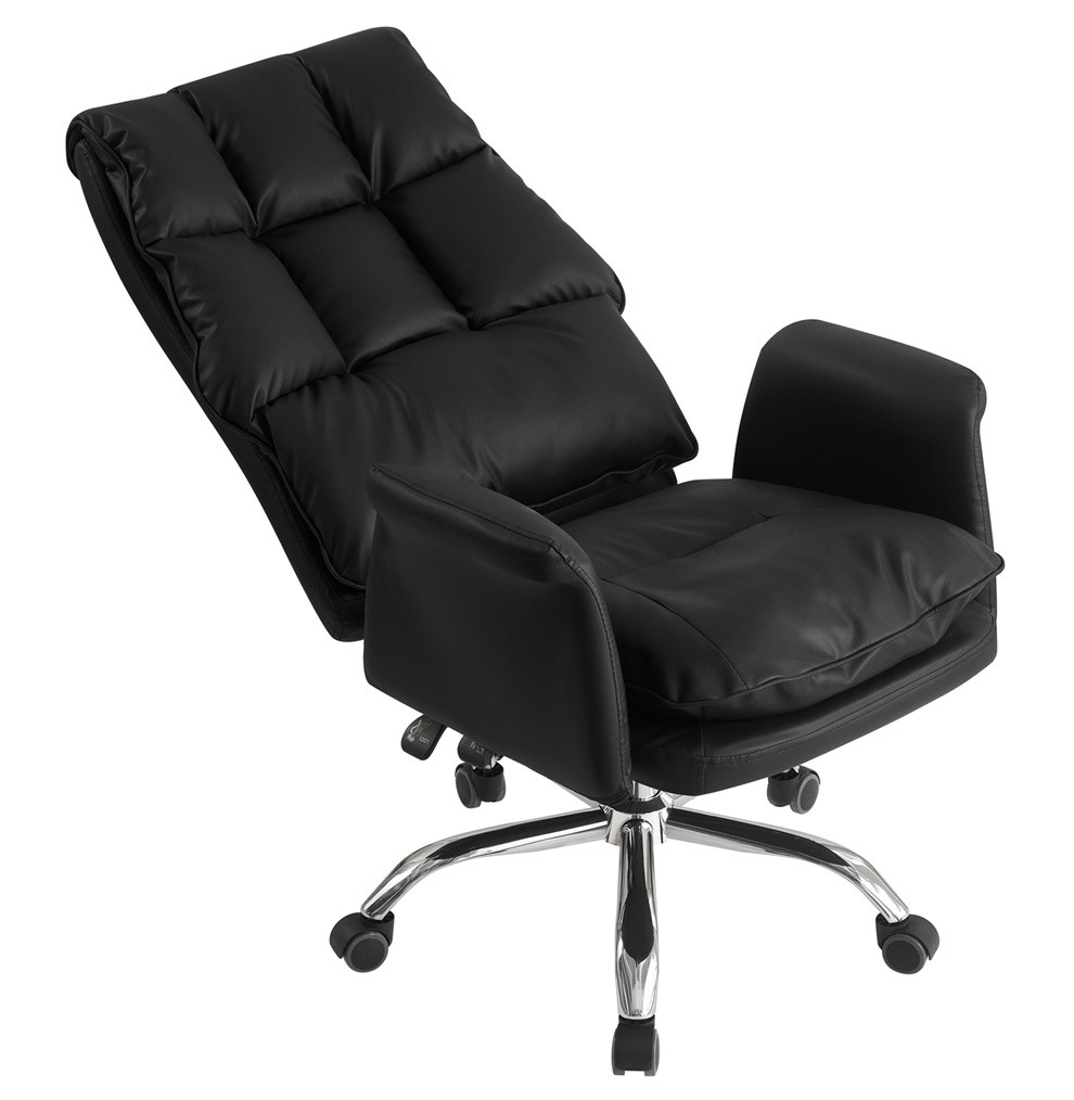 Sillón de oficina MAINZ, alto, giratorio, similpiel negra - Imagen 5