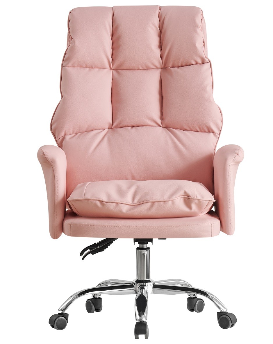 Sillón de oficina MAINZ, alto, giratorio, similpiel rosa light - Imagen 2