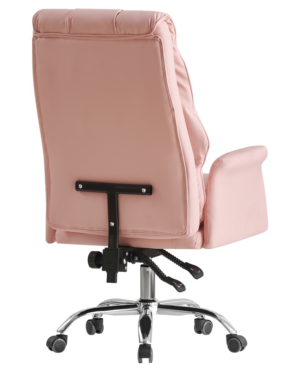 Sillón de oficina MAINZ, alto, giratorio, similpiel rosa light - Imagen 3