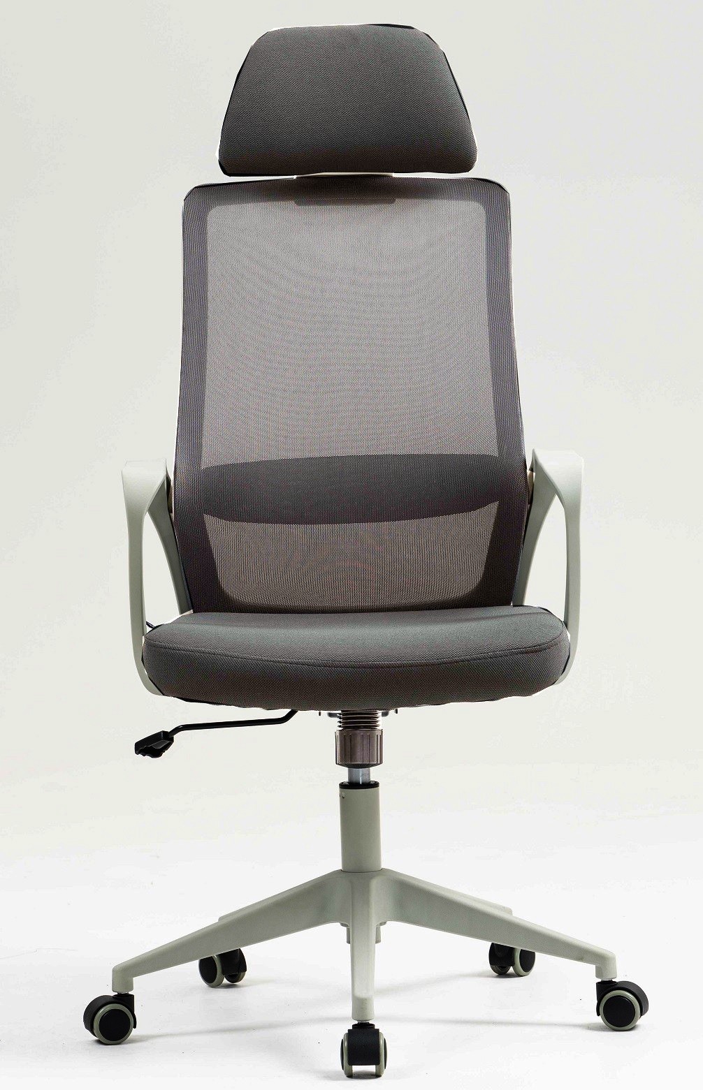 Sillón de oficina MARIO, alto, gris, malla y asiento gris - Imagen 4