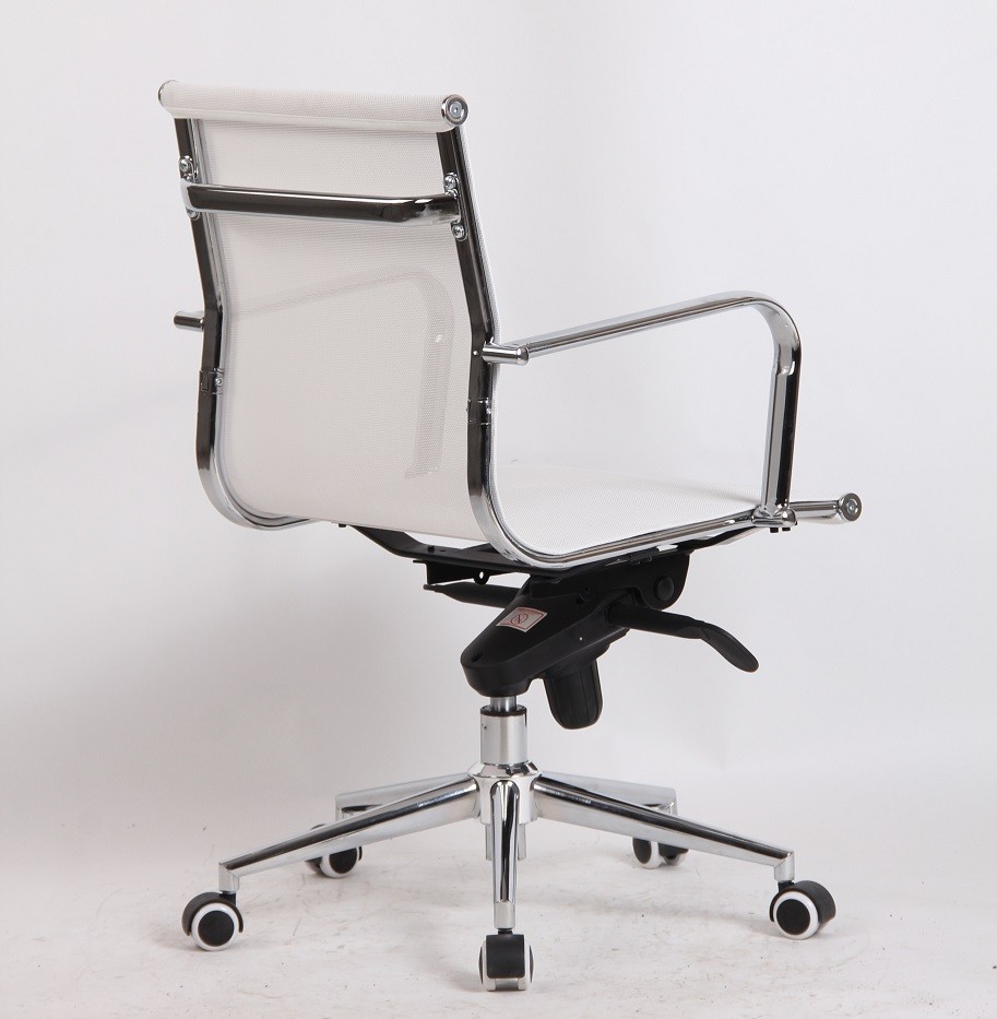 Sillón de oficina MAX NEW, giratorio, malla blanca - Imagen 4