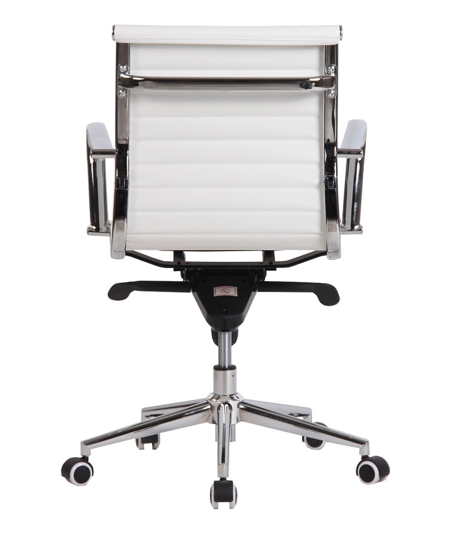 Sillón de oficina ROTERDAM, giratorio, similpiel blanca - Imagen 4
