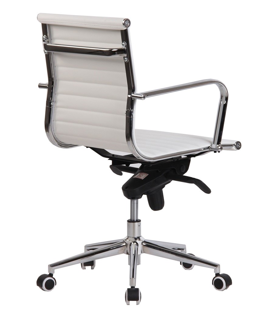 Sillón de oficina ROTERDAM, giratorio, similpiel blanca - Imagen 5
