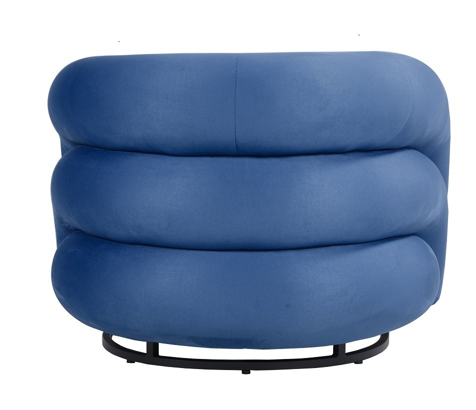 Sillón KARLOVY, tapizado velvet azul - Imagen 4