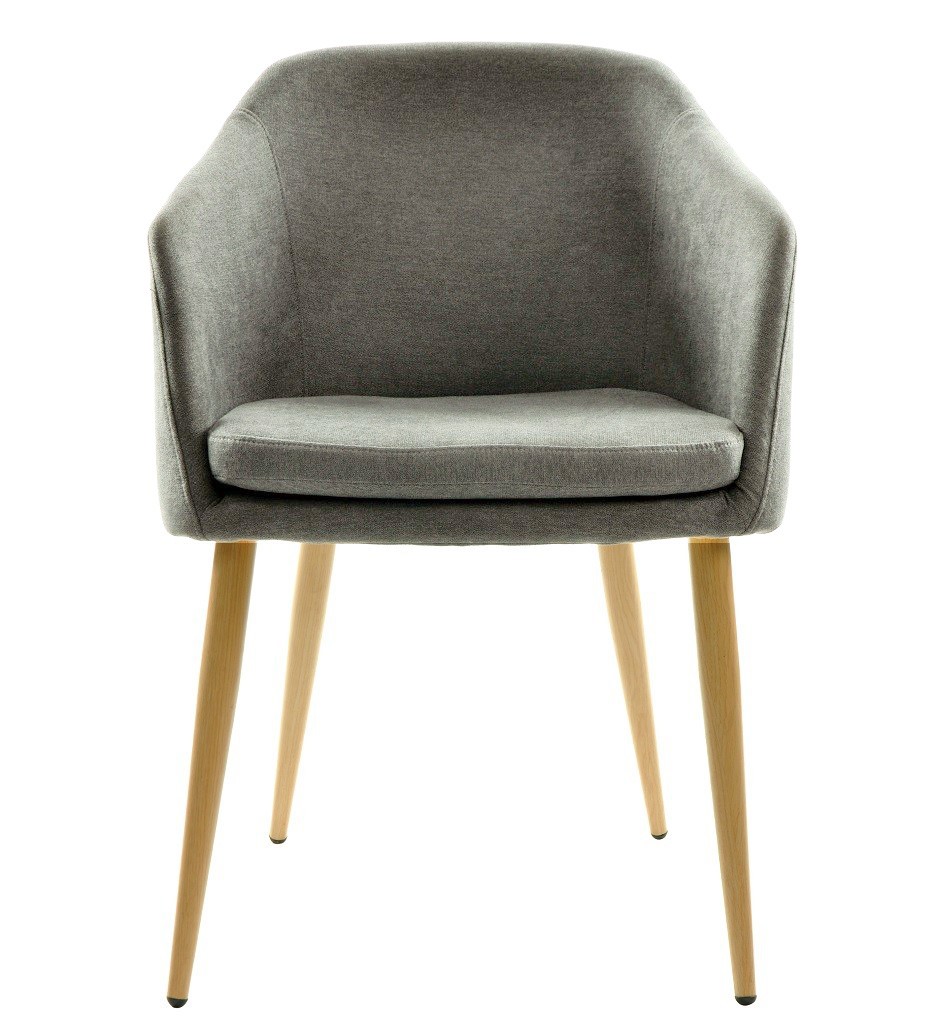 Sillón LART, metal, tapizado tejido linen gris oscuro - Imagen 2