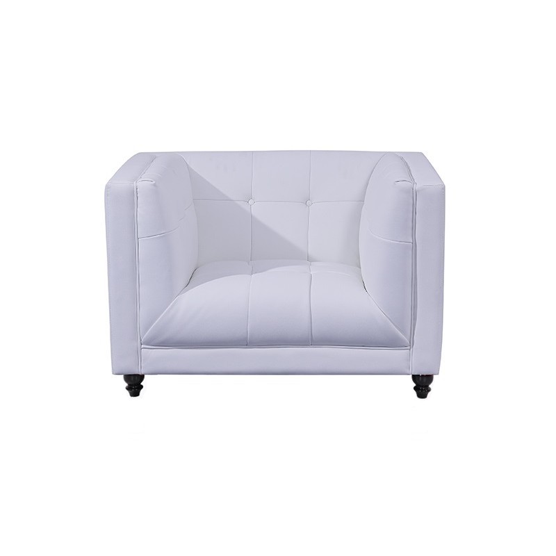 Sillón LEWIS, similpiel blanca - Imagen 2