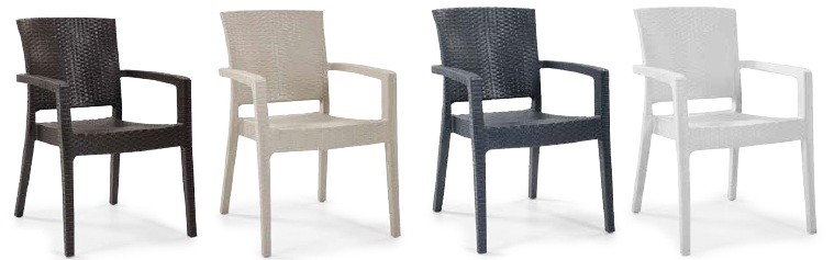 Sillón LIDO, apilable, polipropileno blanco - Imagen 5