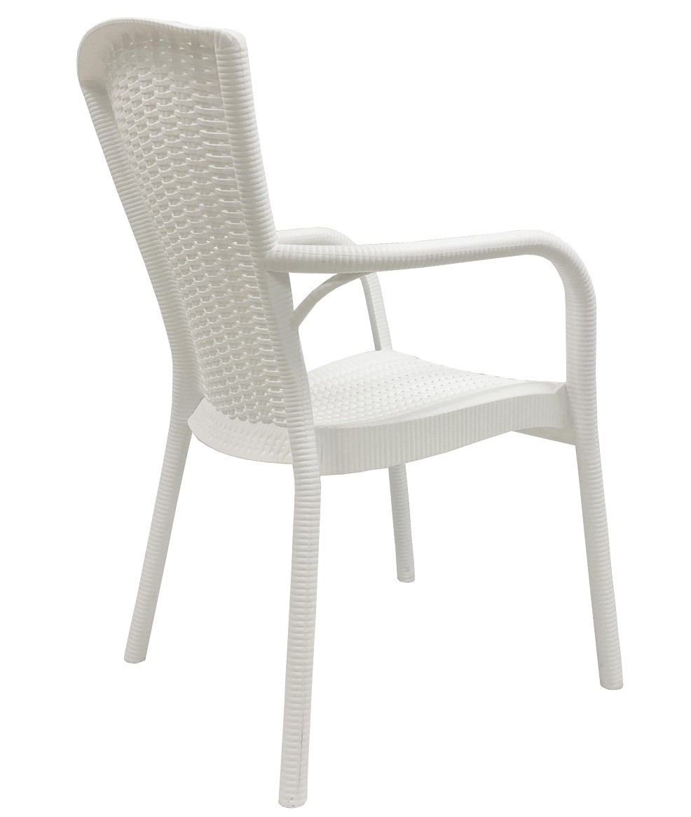 Sillón NESTOR, apilable, polipropileno blanco - Imagen 4