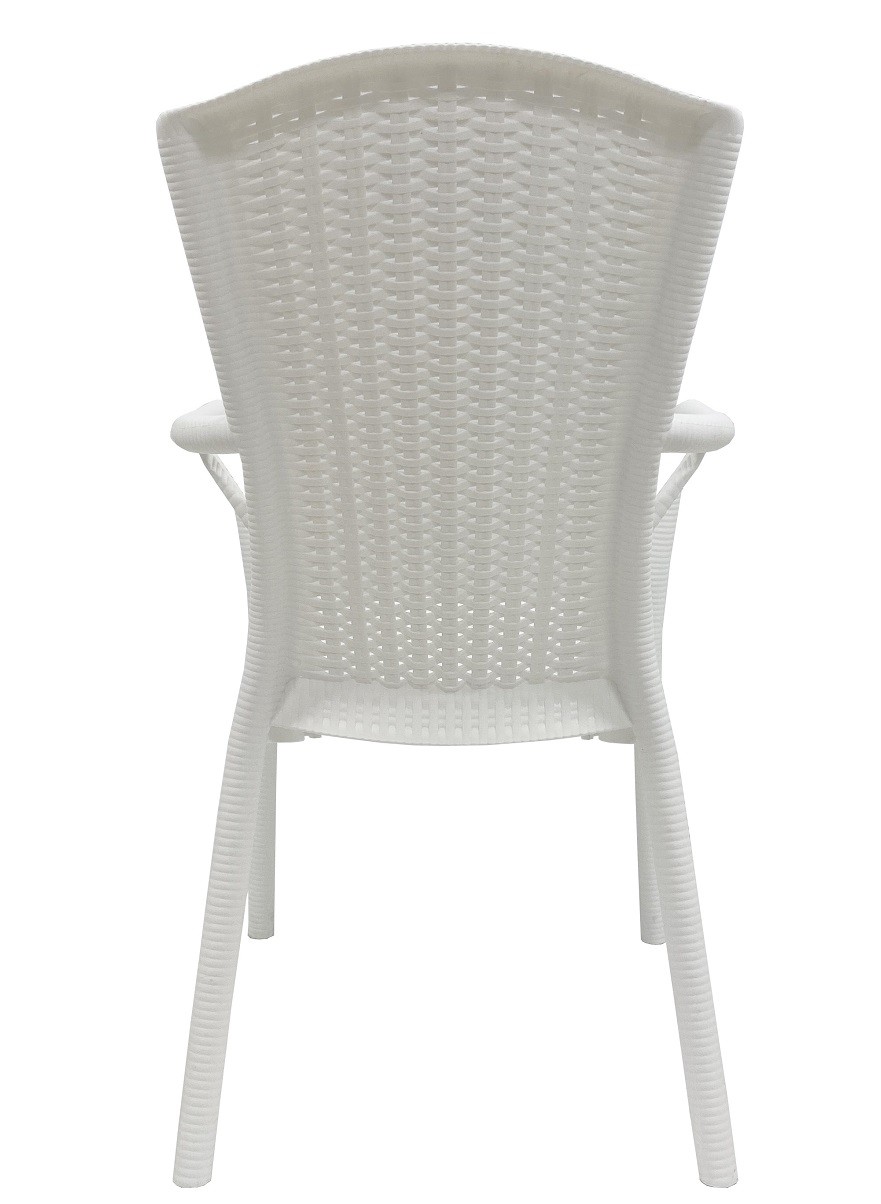 Sillón NESTOR, apilable, polipropileno blanco - Imagen 5