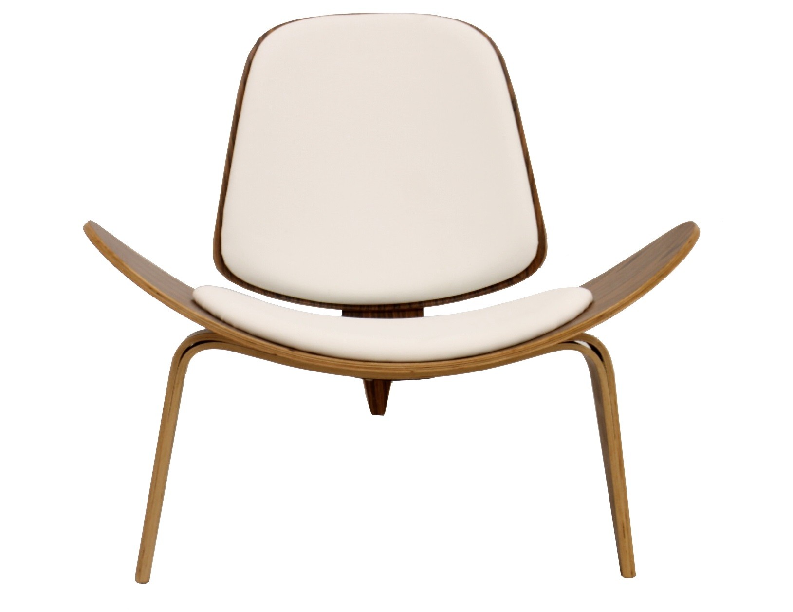 Sillón NORDIC (R), palo rosa, similpiel blanca - Imagen 2
