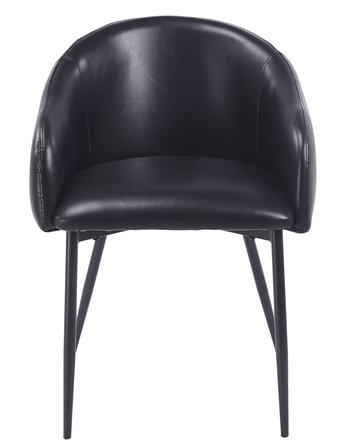 Sillón PELAYO, metal, similpiel vintage negra - Imagen 2