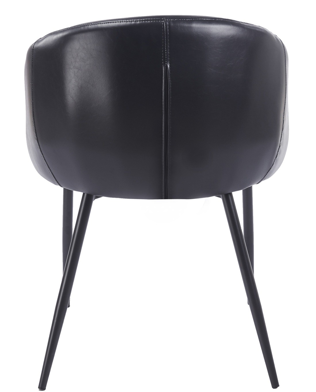Sillón PELAYO, metal, similpiel vintage negra - Imagen 4