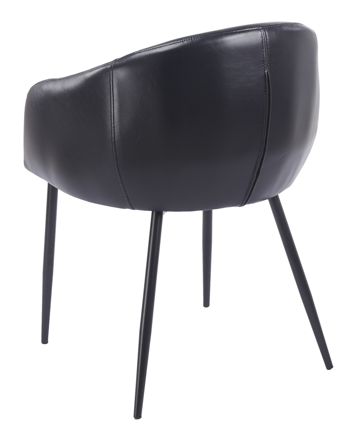 Sillón PELAYO, metal, similpiel vintage negra - Imagen 5