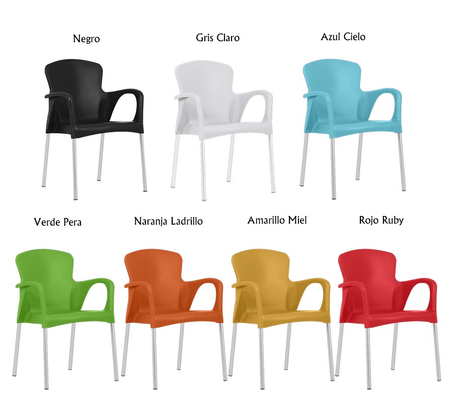Sillón SENA, apilable, polipropileno negro - Imagen 2