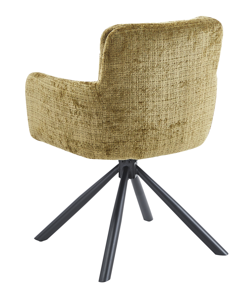 Sillón VADUZ, metal, giratorio, tapizado tejido cremona verde - Imagen 6