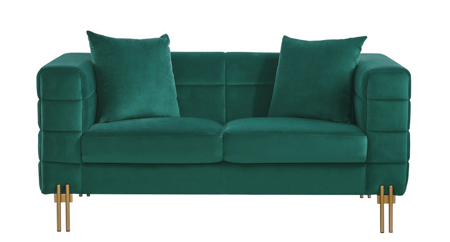 Sofá LARIOS, 2 plazas, tejido velvet verde oscuro 42 - Imagen 2