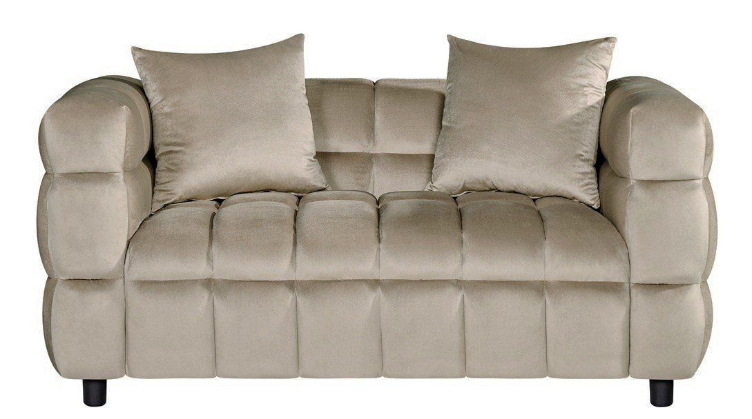 Sofá LORING, 2 plazas, tejido velvet gris claro 25 - Imagen 2