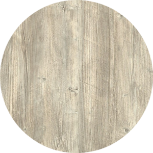 Tablero de mesa Werzalit Alemania, PONDEROSA BLANCO 178, 70 cms de diámetro*.