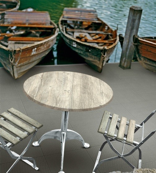 Tablero de mesa Werzalit-SM, PONDEROSA BLANCO 178, 70 cms de diámetro*. - Imagen 2