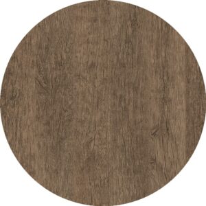 Tablero de mesa Werzalit WER-WOODART, Roble R.Oscuro 4510, 80 cms de diámetro