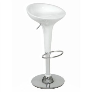 Taburete AUSTIN ( M ), cromado, abs blanco
